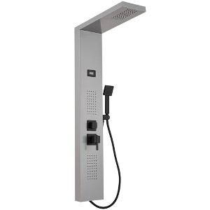 BWE 2-Jet Rainfall Shower Tower Shower Panel System with Rainfall Shower Head and Shower Wand - 1 of 4