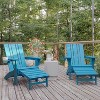 Flash Furniture Halifax HDPE Adirondack Chair with Cup Holder and Pull Out Ottoman, All-Weather HDPE Indoor/Outdoor Lounge Chair - 2 of 4