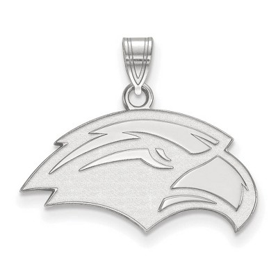 Black Bow Jewelry 14k White Gold Southern Mississippi Golden Eagles NCAA Small Pendant