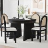 GDFStudio Harper 5 Piece Dining Set with Extendable Table and Upholstered Rattan-Back Chairs - 2 of 4