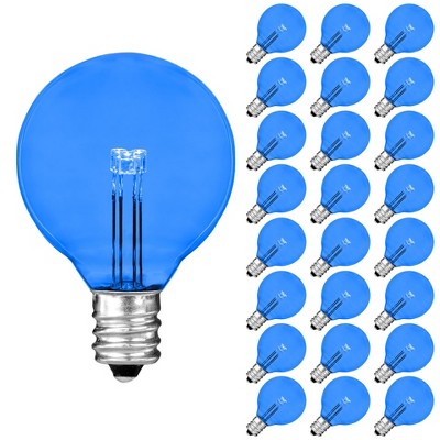 Novelty Lights Glass G40 Globe Hanging LED String Light Replacement Bulbs E12 Candelabra Base