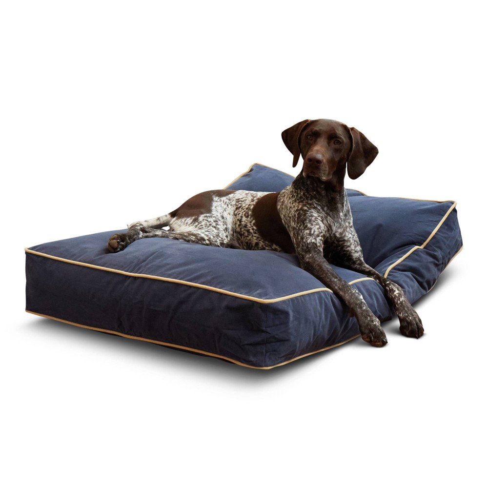 Photos - Bed & Furniture Kensington Garden Buster Reversible Rectangle Pillow Dog Bed - Denim - M