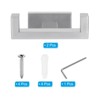 Unique Bargains Stainless Steel Wall Mounted Rectangle Decorative Double Towel Hook 2 Pcs - 3 of 3