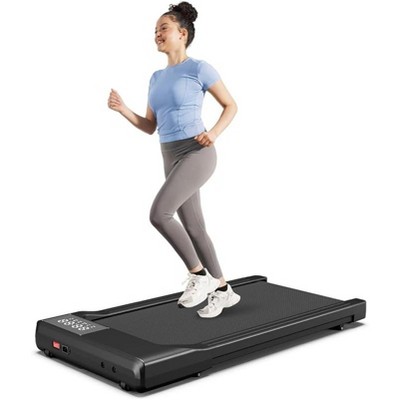 DeerRun Black Walking Pad 15.55*39.37 inches Running Area 2.5HP Under desk Exercise Treadmill for home