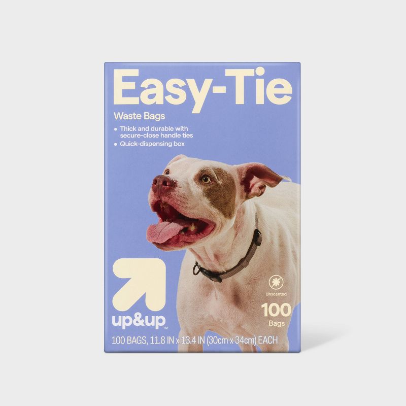 Fragrance Free Dog Waste Disposal Easy-Tie Handle Bags - 100ct - up &#38; up&#8482;, 1 of 5
