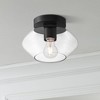 Possini Euro Design Gustin Modern Ceiling Light Semi Flush-Mount Fixture 8 3/4" Black Clear Glass for Bedroom Kitchen Living Room - 2 of 4