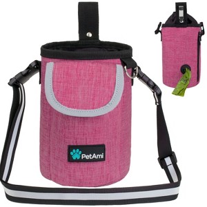 PetAmi Dog Treat Pouch, Large Pet Training Bag Pocket for Kibbles Toys, Trainer Essentials Supply Holder Waste Dispenser, 3 Ways to Wear - 1 of 4