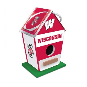 MasterPieces Officially Licensed NCAA Wisconsin Badgers outdoor wood birdhouse! - 1 of 3