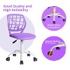 FurnitureR Desk Chair, Adjustable Computer Task Chair Office Chairs with Plastic Backrest and Padded Seat Cushion, Swivel Chair with Wheels, Purple - 3 of 4