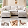 SinCiDo 88.98" Modular Couch Sofa with Storage, U-Shape 3 Seater Cloud Couch Sectional with Ottoman, Modern Sofa with Deep Seat & Pillow - 4 of 4