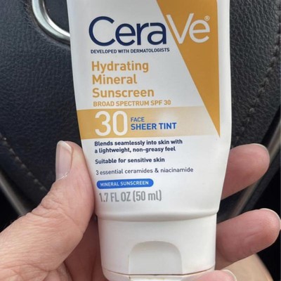 Cerave Hydrating Mineral Tinted Face Sunscreen Lotion - Spf 30 - 1.7 Fl 