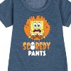 - SpongeBob SquarePants - SpongeBob Scaredy Pants Graphic Short Sleeve Fleece Dress - 2 of 4