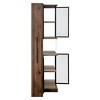 70" Tall Display Cabinet with Glass Door, 5 Tier Wood Freestanding Curio Cabinet, Versatile Kitchen Pantry Cabinet, Display Bookshelf for Home Office - 4 of 4