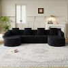 111.8" L-Shaped Curved Modular Sofa Couch with Chaise & 3 Pillows for Living Room - ModernLuxe - 3 of 4
