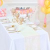 Wikineon Wedding White Table Runner Glitter Table Runner 12 Panels 12x72 Inch Iridescent Runner for Holiday Party Wedding Table Decorations - 2 of 4