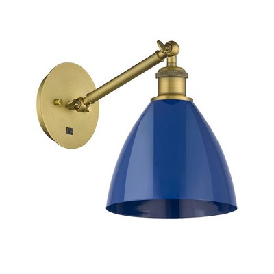 Plymouth Dome - 1 Light Wall Sconce In Industrial Style-13.25 Inches Tall and 7.5 Inches Wide