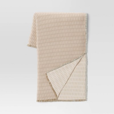 Kantha Solid Throw Blanket Neutral/Ivory - Threshold™