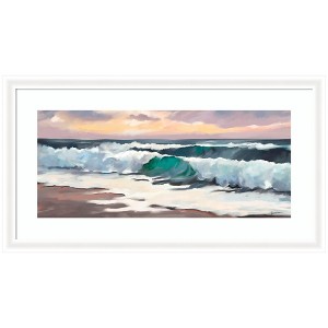 Kate and Laurel Framed Art Roll Tide by Mary Sparrow, 43x24, Oliver White Narrow - 1 of 4