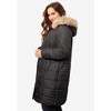 Roaman's Women's Plus Size Mid Length Quilted Puffer Jacket - 3 of 4