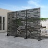 PexFix 72 in. x 35 in. Outdoor Privacy Rectangle Screen Galvanized Steel Panel Divider in Black - 2 of 4