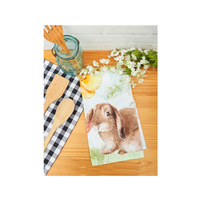 C&F Home Floppy Ear Bunny Easter Printed Cotton Flour Sack Kitchen Towel, 2 of 6