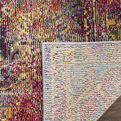 Teal & Rose Distressed Boho Runner Rug - 2'2" x 7'