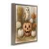 Stupell Industries Autumn Harvest Owl & Jack-o-Lantern Floating Frame Canvas Art - 2 of 4