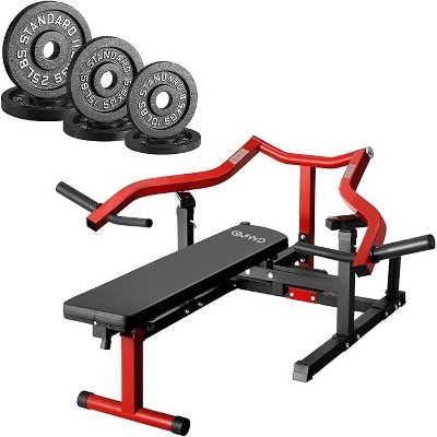 ER KANG Chest Press Machine, with Independent Converging Arms, Flat Incline Bench for Chest, AB Workouts, Shoulder Home Gym Equipment