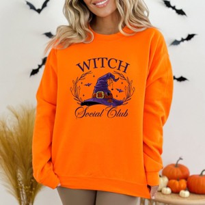 Simply Sage Market Witch Social Club Purple Hat Sweatshirt - 1 of 4