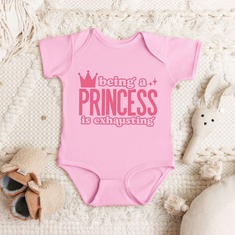 The Juniper Shop Being A Princess Is Exhausting Baby Bodysuit, 2 of 3