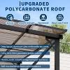 10 x 10 FT Wall Mounted Gazebo, Hardtop Lean-to Pergola with Polycarbonate Roof - 4 of 4