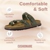 CUSHIONAIRE Pluto Cork Footbed Summer Sandals for Women 2025 Comfortable Slides with Adjustable Buckles, Toe Loop & Stitched Design - 2 of 4