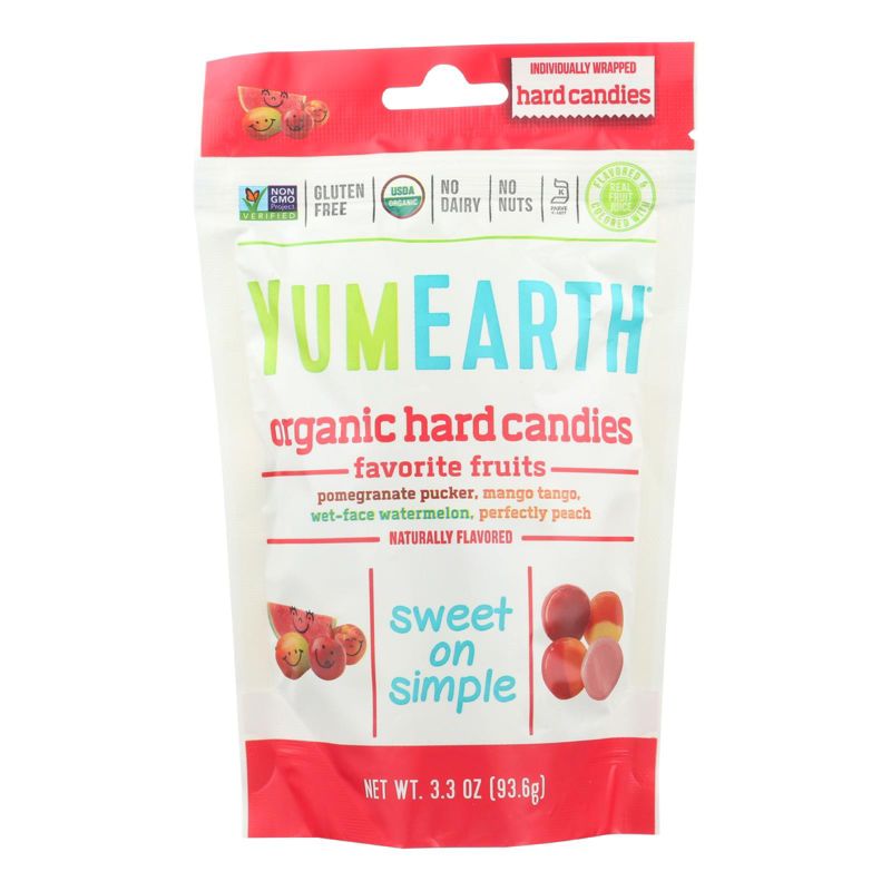 Yumearth Organic Hard Candies Favorite Fruit Flavors - Case of 6/3.3 oz, 2 of 8