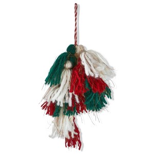 tagltd Tassel Swag Hanging Christmas Ornament XMAS Festive Winter Holidays Artificial Real Pine Tree Home Décor Decoration - 1 of 2