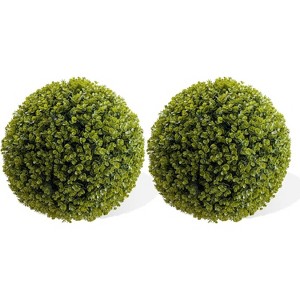 Topiary Ball 2 Pcs, Artificial Cedar Topiary Balls Garden Spheres Decorative Balls for Outdoor Patio Garden and Indoor, Wedding Decoration - 1 of 4