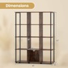 Costway 12-Cube Bookcase 57" Tall Freestanding Bookshelf Industrial Shelf Display Rack - 3 of 4