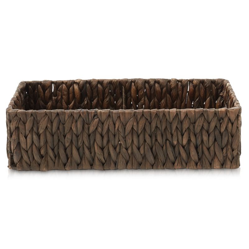 Casafield Bathroom Storage Baskets - Set of 2, Seagrass - Water Hyacinth, Woven Toilet Paper, Tissue, Shelving Bins, 4 of 8