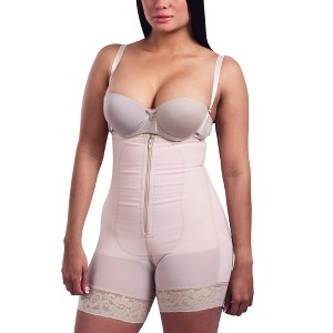 Women's Shapewear Tummy Control Girdle Body Shaper High Waist Shorts Under Dress - Postpartum Butt Lifter Compression - 1 of 4