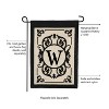 Evergreen Flag Cambridge Chic Letter W Monogram Applique Garden Flag - 12.5" Wide x 18" High - 3 of 4