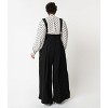 Unique Vintage Women's Plus Wide Leg Rochelle Suspender Pants - 2 of 4