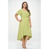 WEST K Womens Georgia Plus Size Flutter Sleeve High Low Hem Dress - 2 of 4