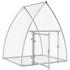 vidaXL Rabbit Hutch/Animal House - Spacious Outdoor Enclosure for Small Animals with Lockable Door, Galvanized Steel, Silver, 41.3"x39.4"x47.2" - 4 of 4