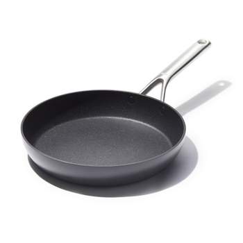 OXO Good Grips 8 Frying Pan Skillet, 3-Layered German Engineered Nonstick  Coating, Stainless Steel Handle with Nonslip Silicone, Black
