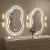 Apmir Super Bright 192 LEDs/m LED Lighted Anti-Fog Tempered Glass Irregular Bathroom/Vanity Mirror with ETL & 3-Year Warranty - 3 of 4