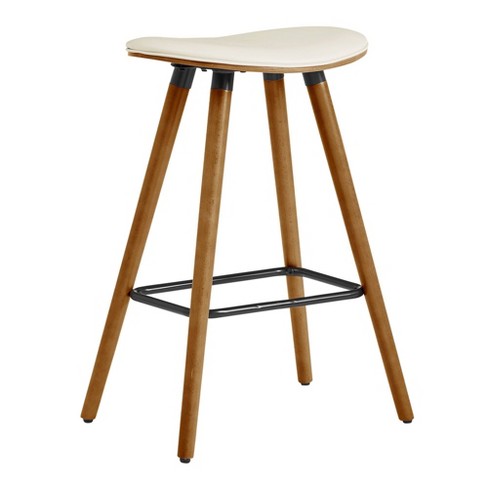 Piper Backless Counter Height Barstool, Backless Cream Counter Stools