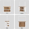 47" Wooden Kitchen Island with Power Outlet & LED Lights , Microwave Stand & Coffee Bar Station with 6 Hooks - 3 of 4