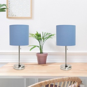 Creekwood Home Contemporary Bedside Table Lamp with Power Outlet - 1 of 4