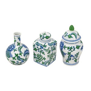 Dexmalle Set of 3 Porcelain Ginger Jar with Lid - 1 of 4