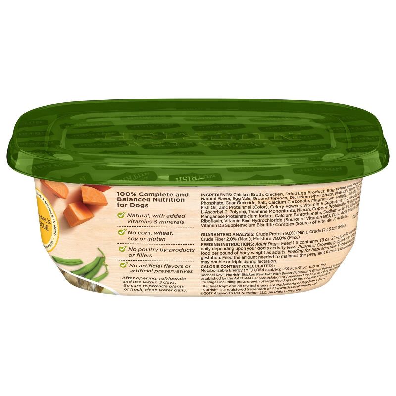 Rachael Ray Nutrish Super Premium Wet Dog Food Chicken Paw Pie with Sweet Potatoes &#38; Green Beans - 8oz, 3 of 9