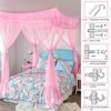 YEERSWAG Elegant Princess Twin Size Bed Canopy Bed Curtain Nets Holiday Present For Girls - 4 of 4
